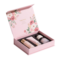 Boîte cosmétique magnétique en papier rigide rose personnalisée, écologique, biodégradable, réutilisable, de luxe, OEM, pour les soins de la peau et le maquillage