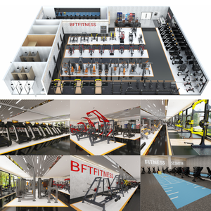 400 ㎡   Attrezzatura Completa per <span class=keywords><strong>Palestra</strong></span> BFT FITNESS di Guangzhou, Pacchetto Completo per Allenamento di Forza, Macchine per Schiena, Gambe e Addominali in Metallo - Product Image 2