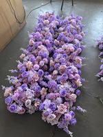 W-FR038 gros jaune soie Rose fleur chemin Table centres de table 200cm fleur artificielle chemin pour la décoration de scène de mariage