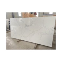 Modèle 3D Design 3cm d'épaisseur dalle de pierre artificielle en quartz blanc pur pour comptoir de cuisine à domicile