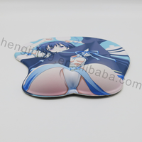Tapis de souris de jeu personnalisé en silicone 3D avec repose-poignet et repose-poignet pour filles anime vente à chaud