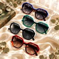 Lunettes de soleil polarisées élégantes et classiques en acétate avec cadre bicolore et logo personnalisé Commut