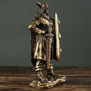 Stampo in Resina per Sculture in Bronzo di Guerrieri Vichinghi della Mitologia Norrena, Ornamenti di Cavalieri in Armatura Antica, Scultura in Rame per Arredamento Casa - Product Image 4