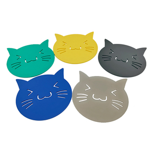 Pvc Soft Rubber Cup coaster Hotel Non-slip Mat Silicone Cartoon Heat Insulation Mat Rubber Placemat Customized logo