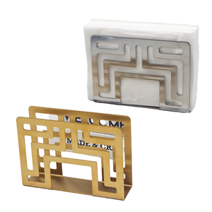Porta Servilletas de Metal Dorado Novedoso para el Hogar, Cocina, Restaurante, Bar - Porta Servilletas de Papel Elegante y Duradero - Product Image 2