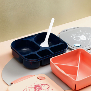 Jieyang Lebo, nouvelle collection, boîte à lunch en plastique à 3 compartiments, ensemble bouteille d'eau et cuillère pour enfants - Product Image 6