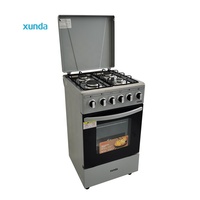Xunda Neuer Gasherd mit 4 Brennern Küchengerät Gaskochherd mit Backofen Gazinire 4-Brenner Gas-Standherd mit Backofen