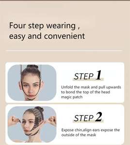 Top classement post-chirurgie ceinture faciale réutilisable mince levage V ligne visage Shaper mentonnière masque visage minceur pansement - Product Image 4