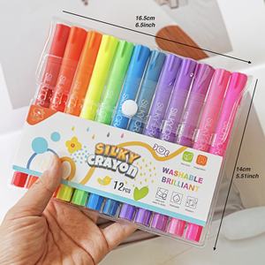 12 उज्ज्वल रंग कला की आपूर्ति ट्विस्थिर क्रेयॉन सिल्की, धोने योग्य जेल-गैर विषैले मोड़ आसान ग्लाइड, वयस्क रंग पुस्तकें - Product Image 4