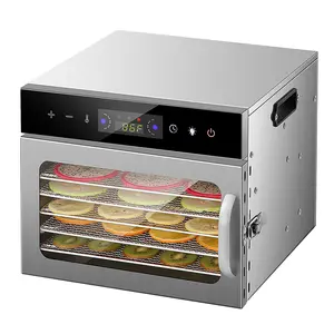 Haushalts Obst Dehydrator Edelstahl 6 Tabletts Trockner Gemüse Getrocknetes Rindfleisch Jerky Food Dehydrator Maschine