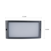 Applique murale LED extérieure carrée moderne en aluminium moulé sous pression étanche IP 54 ROHS certifié pour une utilisation en extérieur