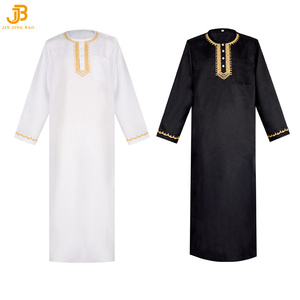 Robe <span class=keywords><strong>de</strong></span> <span class=keywords><strong>prière</strong></span> vintage modeste pour <span class=keywords><strong>homme</strong></span>, <span class=keywords><strong>tenue</strong></span> islamique douce avec broderie dorée, disponible en 3XL, robe d'hiver et d'été - Product Image 2