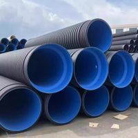 Tuyau de drainage flexible en HDPE ondulé durable DN300/500/600/800, rigidité annulaire, haute pression, PE