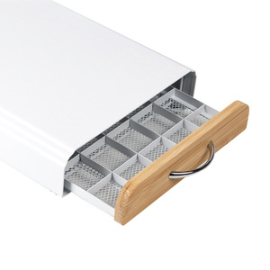 Portacapsule Nespresso in Metallo per Cucina, Cassetto Portacapsule da 50 Pezzi con Divisorio in Legno - Product Image 5