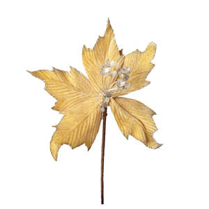 Estrella Navidad Terciopelo Oro 24cm - Product Image 1