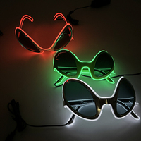 Lunettes de soleil lumineuses LED SHENGDIAN SD-YJ-02 Alien Et Personality Cool, verres noirs, pour fêtes, Noël, Pâques, Halloween pour enfants