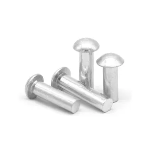 Customised stainless or steels or brass GB869 Flat countersunk Round Head Solid Rivets