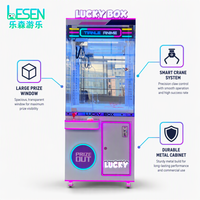 Machine à griffes LED colorée à forte rentabilité, directement de l'usine, jeu de grue à monnayeur pour aires de jeux et salles d'arcade