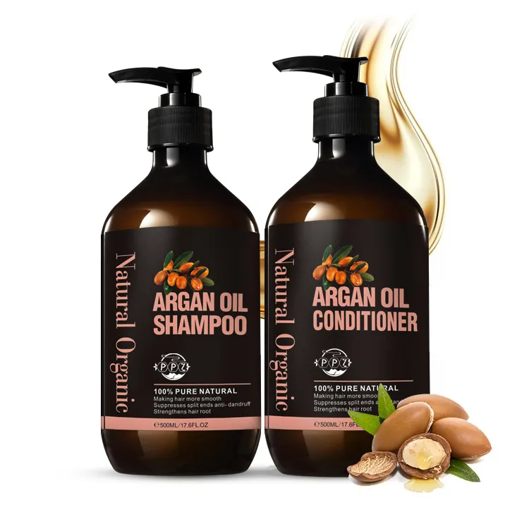Private Label Organische Natuurlijke Kruiden Vocht Haircare Arganolie Shampoo En Conditioner Set Marokko