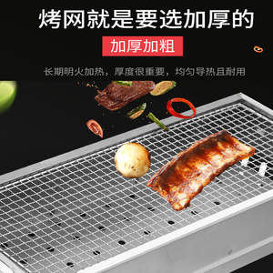 เตาย่างสแตนเลสสำหรับกลางแจ้งและใช้ในบ้านแบบพกพาย่างถ่านย่าง - Product Image 3