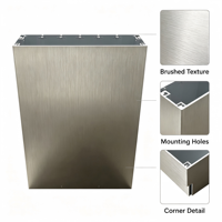 Kit complet de boîtier en aluminium brossé avec accessoires pour projets électroniques DIY, amplificateurs, alimentations et boîtiers de signalisation