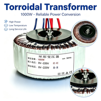 Transformateur toroïdal à noyau en acier au silicium à faible bruit de 1000 W pour amplificateur audio et appareils de contrôle sonore professionnels