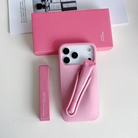 Étui à rouge à lèvres de haute qualité avec logo, coque de téléphone portable pour 17 Air 16 15 14 13 Pro Max, coque arrière antichoc en silicone pour gloss à lèvres