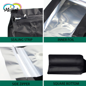 Qualité alimentaire multicolore taille de serrure de fermeture éclair sacs vanne pochette sac à <span class=keywords><strong>café</strong></span> à fond plat - Product Image 5