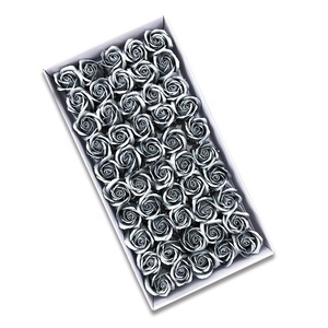 Offerta Speciale: <span class=keywords><strong>Bouquet</strong></span> di Fiori Artificiali da 5cm per Matrimoni, Decorazioni per San Valentino e Natale, Scatole Regalo con Rose di Sapone a 3 Strati Oro e <span class=keywords><strong>Argento</strong></span> - Product Image 4