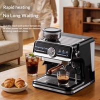 Cafetera Espresso Semiautomática Multifuncional Italiana con Molinillo de Granos y Control de Temperatura para el Hogar