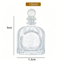 Bouteille diffuseur de parfum élégante en verre gaufré avec bouchon en verre 100ml 150ml – Flacon d'arôme pour emballage de parfum d'intérieur