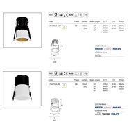 Dernier modèle de spot encastré décoratif miniature pour plafond, cadre de luminaire LED encastré intérieur, anti-éblouissement