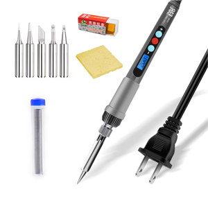 Ensemble de <span class=keywords><strong>fer</strong></span> à <span class=keywords><strong>souder</strong></span> électrique LCD à jauge américaine Outil de soudage Alimentation 110V 60W Pointe de <span class=keywords><strong>fer</strong></span> à <span class=keywords><strong>souder</strong></span> remplaçable - Product Image 1