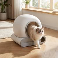 Bac à litière pour chat électrique intelligent automatique de luxe personnalisé avec fonction d'auto-nettoyage, moniteur de santé silencieux et capteur de poids