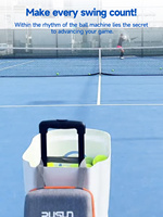 Robot de tennis portable PT-SMART PRI amélioré, machine à tennis multi-exercices, lanceur de balles grande capacité 100 balles pour l'entraînement