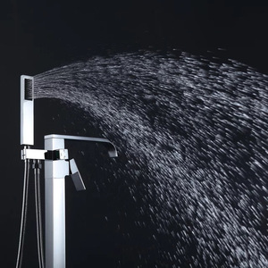 Rubinetto per <span class=keywords><strong>vasca</strong></span> <span class=keywords><strong>da</strong></span> bagno moderno in ottone massiccio, stile pioggia, nero opaco lucido, per hotel e ville - Vendita calda online - Product Image 6