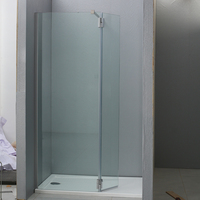 Cabine de douche rectangulaire en alliage d'aluminium DOMO à montage rapide avec cadre pour salle de bain