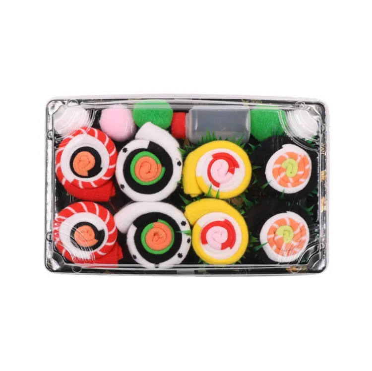 Hot Koop Lente En Summercolorful Leuke Grappige Sushi Maki Sokken Voor Mannen Vrouwen Box Creatieve Custom Mode Sok Katoen