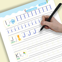 Vente en gros de cahiers de travail réutilisables Modèle de rainures Conception et aide à l'écriture Cahier magique de pratique pour les enfants