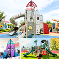 Équipement de jeu extérieur pour hôtels et communautés : toboggan, balançoires et grands équipements de divertissement pour enfants
