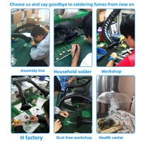 Mesin Penanda Laser Solder Industri Pemurni Asap Filter HEPA Unit Ekstraksi Asap Kompak Penyedot Debu Mobile
