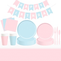 Ensemble de vaisselle de fête d'anniversaire coloré de forme spéciale personnalisé par DAMAI Factory, assiettes en papier jetables de couleur unie