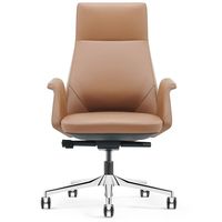Chaises de bureau ergonomiques pivotantes de luxe pour cadres, en cuir synthétique véritable, OEM/ODM