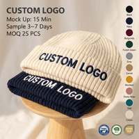 Gorro de Punto Personalizado con Logotipo Bordado, de Alta Calidad, Unisex, Cálido, de Algodón, para Invierno, para Hombre y Mujer