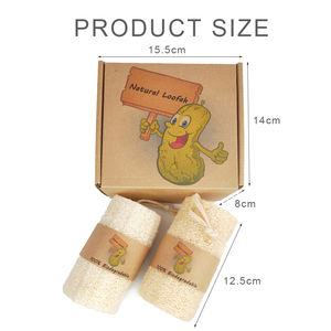 Круглая люфа, экологически чистая упаковка, Органическая биоразлагаемая отшелушивающая Удобная губка для люфы - Product Image 3