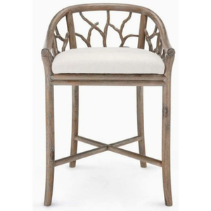 Taburete de barra Bosco de madera clara, color blanco, taburete de barra alto y duradero para el hogar, bar y comedor - Product Image 4