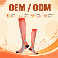 Chaussettes de compression pour hommes et femmes, soutien des mollets, course à pied, cyclisme, chaussettes de sport à gradient