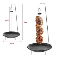 Accesorios de Cocina para Restaurantes al Aire Libre, Soporte para Brochetas de Acero Inoxidable con Plato