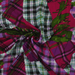 Tissu à pois sergé imprimé numérique en rayonne de qualité supérieure pour les mariages, les fêtes, la décoration intérieure unique, les vêtements, la doublure, les sacs flammés extensibles - Product Image 1