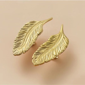 Poignées et boutons de meuble de cuisine en laiton, design créatif Fleur, Feuille, Plume, <span class=keywords><strong>Flocon</strong></span> de <span class=keywords><strong>neige</strong></span>, Bambou, et poignée de barre allongée élégante dorée pour armoire - Product Image 4